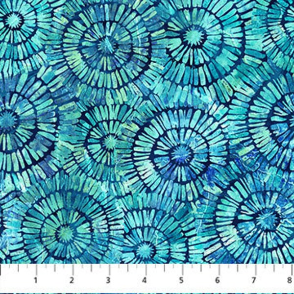 Vitamin Sea Blue Circles Digital Print DP25420-46 by Deborah Edwards and Melanie Samra for Northcott Fabrics