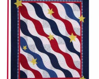 The Wave Patriotic Quilt Pattern by The Sweet Tea Girls Pattern Company