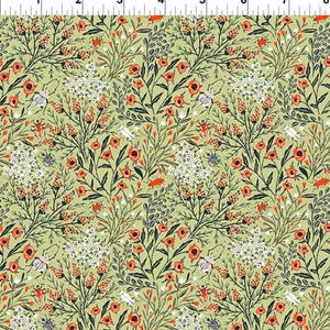 Whimsy Poppies on Green 4WMS-1 by Jason Yenter for In The Beginning Fabrics
