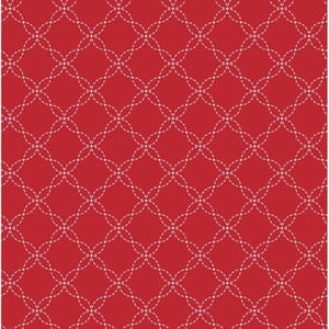 Kimberbell Basics Red Lattice Fabric 8209-R2 by Maywood Studios