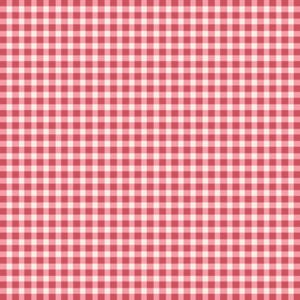 Rose and White Gingham Fabric: 1/8&quot; Check Cotton