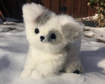 White and Grey Dog (Doll)