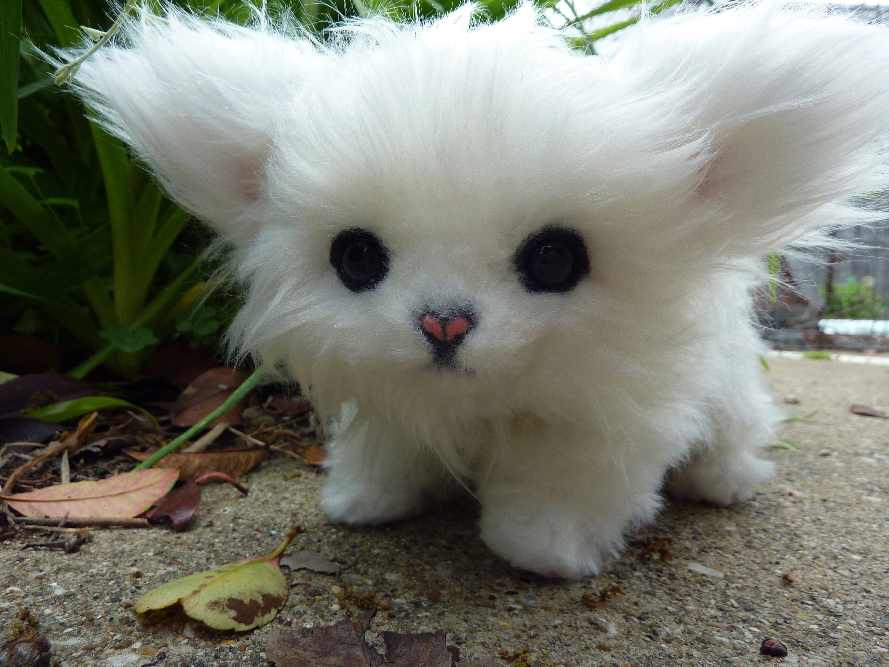 White Munchkin Cat doll Etsy