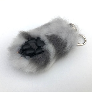 Snow Leopard Wolfs Paw Keychain