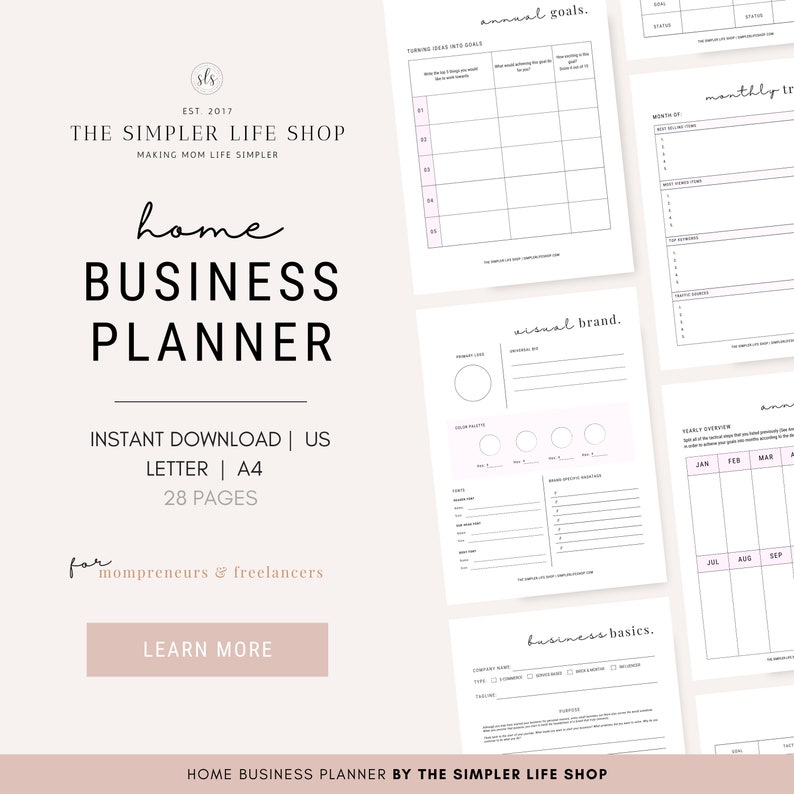 2023 Home Business Planner | Printable Planner | Online Business ...