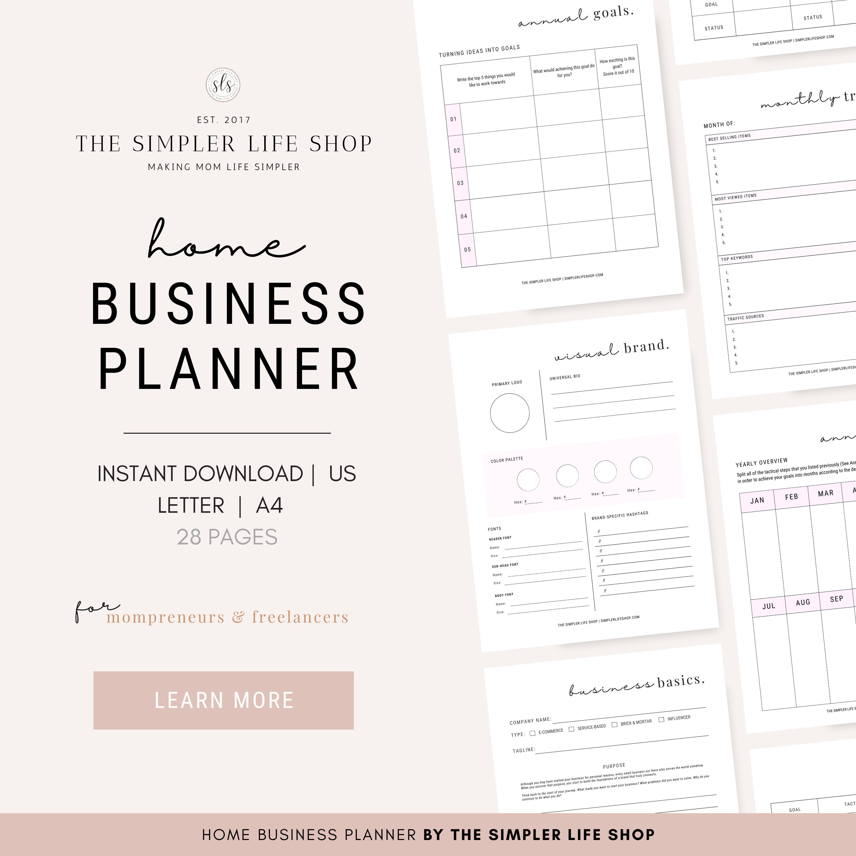 2023 Home Business Planner | Printable Planner | Online Business ...