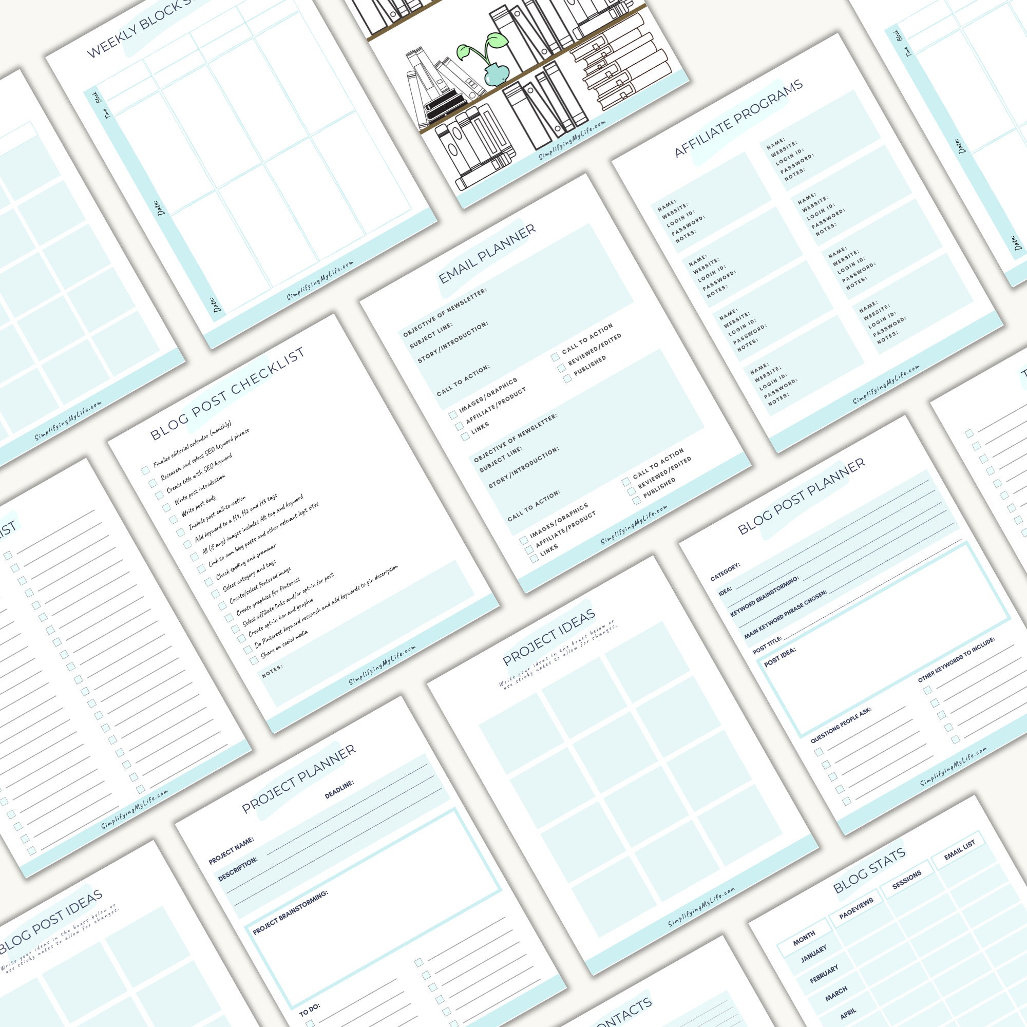 Editable Blog Planner, Blogging Toolkit, Printable Blog Workbook ...