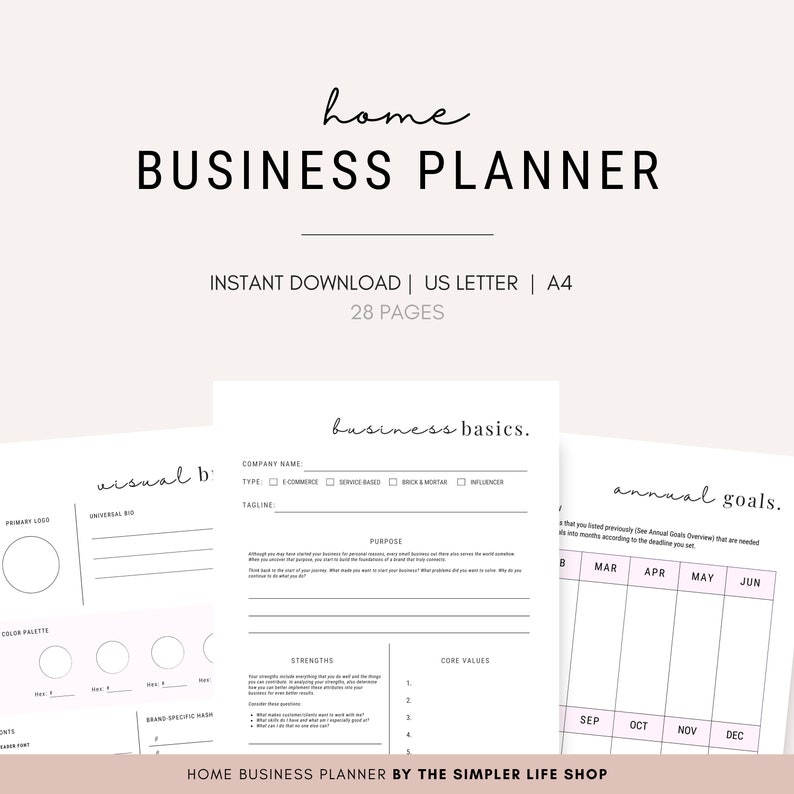 2023 Home Business Planner | Printable Planner | Online Business ...