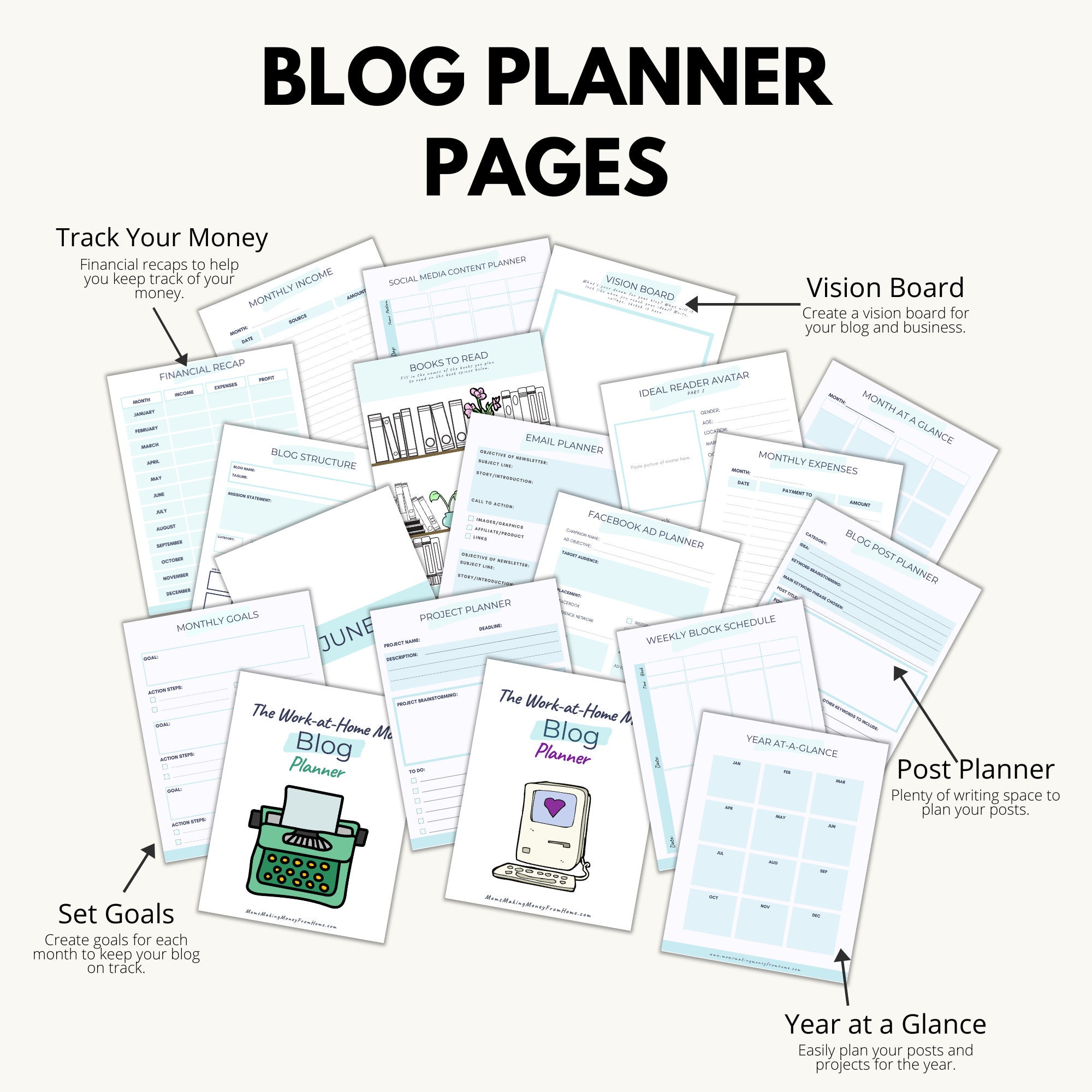 Editable Blog Planner, Blogging Toolkit, Printable Blog Workbook ...