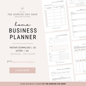 2023 Home Business Planner | Printable Planner | Online Business Planner | Monthly Planner 2023 | Business Planner Printable| Tan