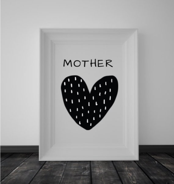 Mother Wall Art Print Mothers Day Gifts Birthday Gift Etsy
