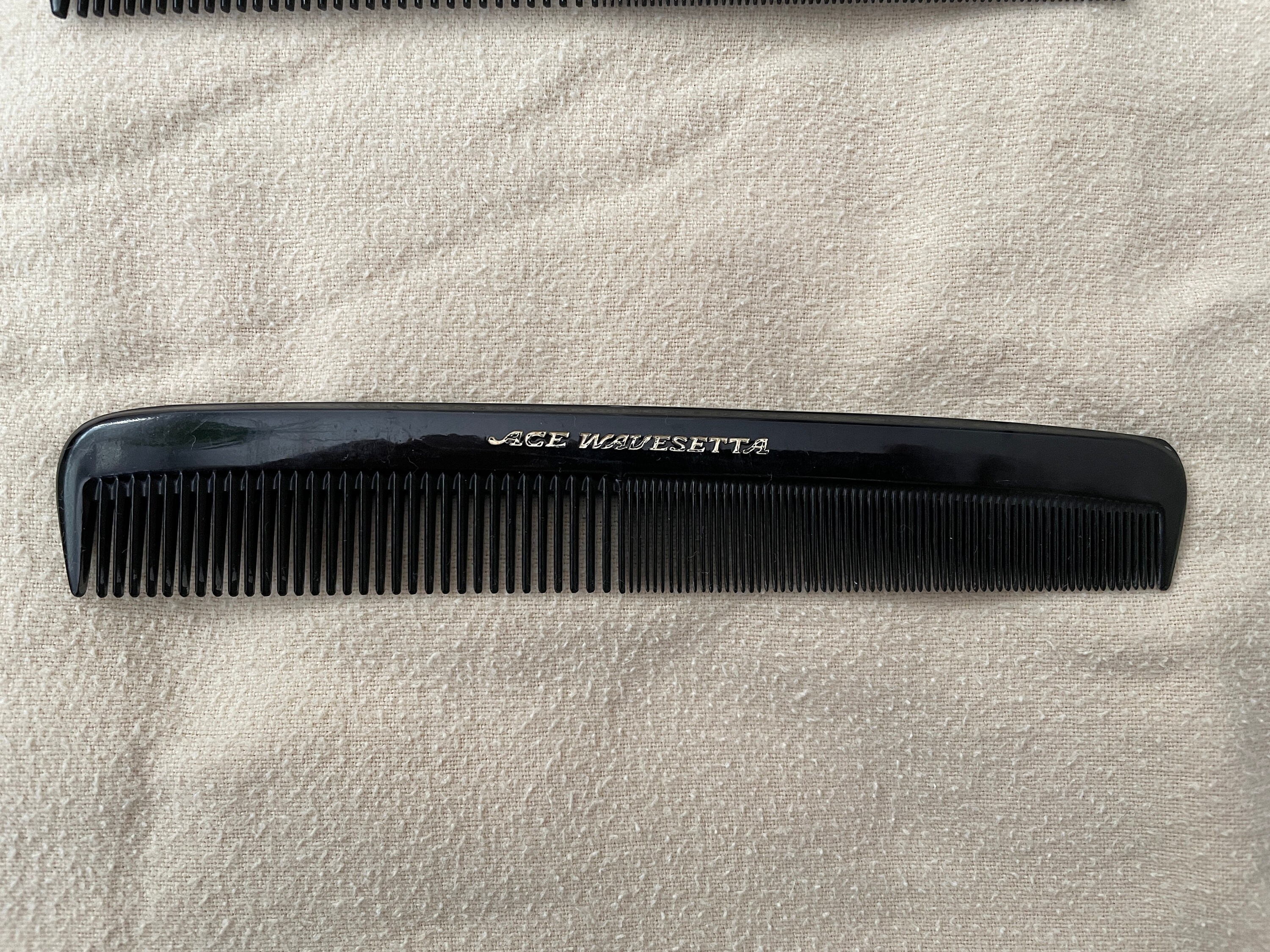 Genuine Ace® Hard Rubber Combs 7 Half Fine Half Etsy