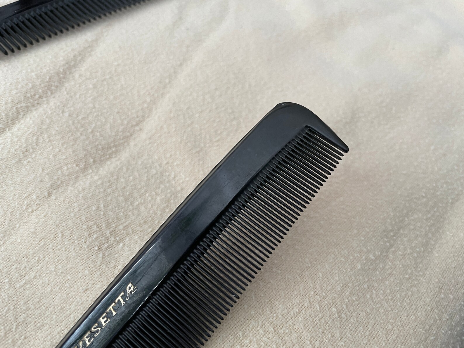 Genuine Ace® Hard Rubber Combs 7 Half Fine Half Etsy