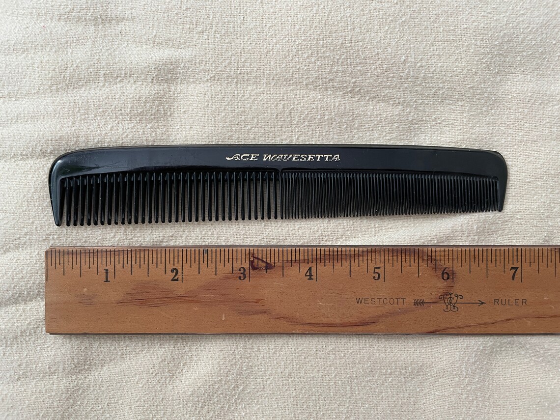 Genuine Ace® Hard Rubber Combs 7 Half Fine Half Etsy