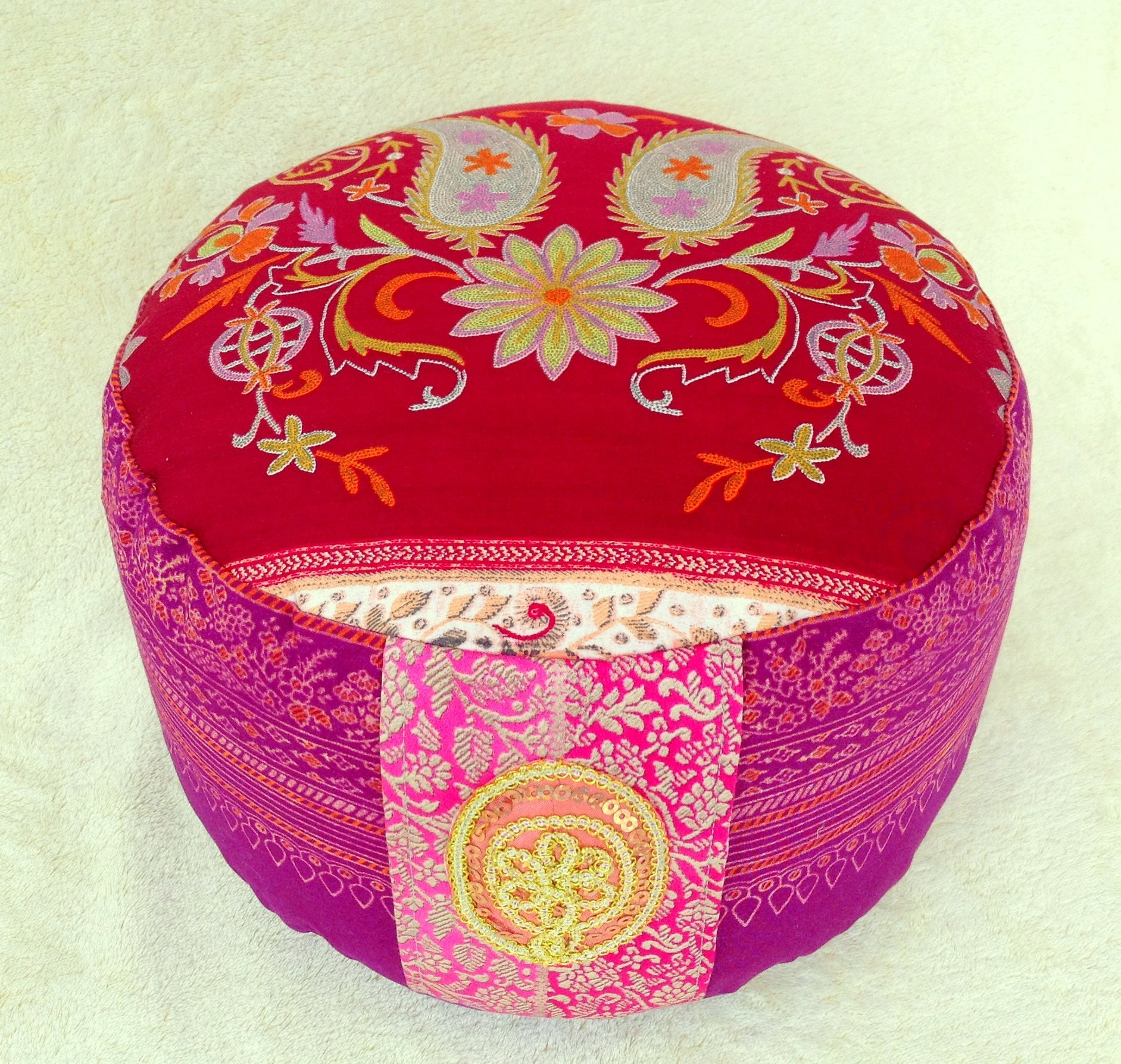 Meditation Pillow Yoga Pillow Bassetti Fabric Yoga Meditation Etsy