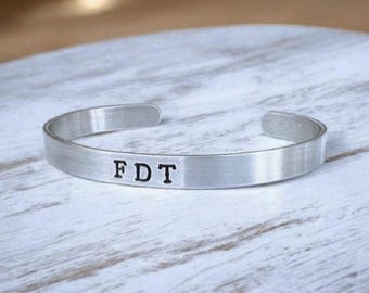 FDT Hand Stamped Adjustable Cuff | Bracelet Bangle - F*ck Trump, Anti Trump, Political, Protest, Resist - Jewellery Jewelry Gift