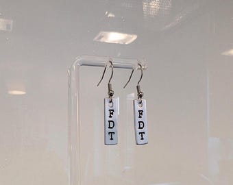 FDT F*ck Trump Drop Earrings ~ F*ck Trump Jewelry, Hand Stamped Jewelry ~ Political, Protest, Anti Trump, Resist | 925 Sterling Silver Hook
