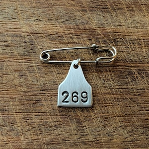 269 cow ear tag ~ Hand Stamped Pin Badge ~ 269 Life,269 Calf,Vegan,Animal Rights,Activist, Protest ~ Jewellery Jewelry Accessory Gift