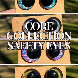 Core Collection Safety Eyes, Hand Painted Safety Eyes, Amigurumi, Crochet, Sinker Eyes