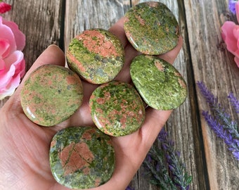Unakite Pocket Stone, Earth Stone