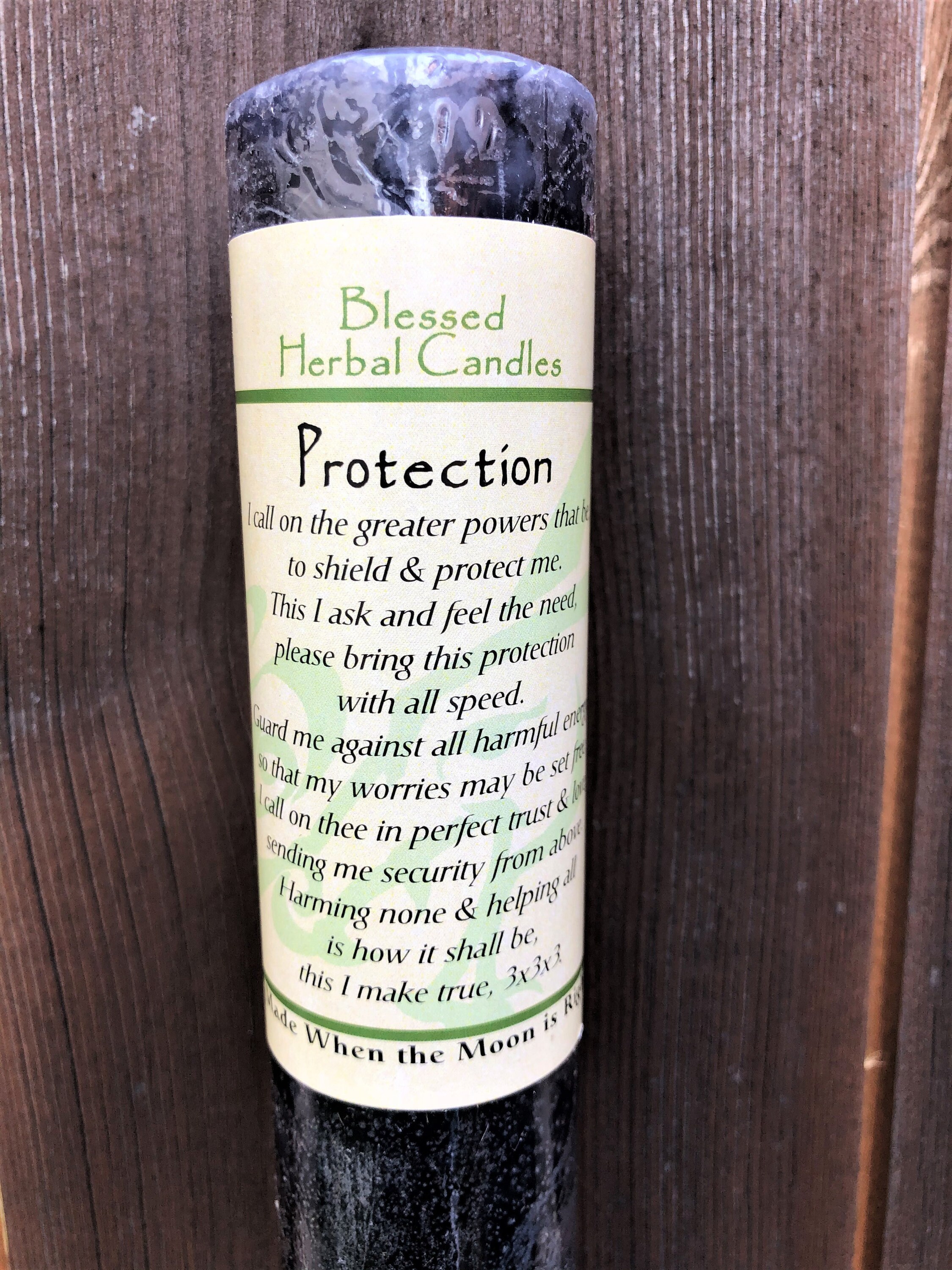 Intention Candle for Protection Black Candle Blessed Etsy