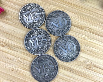 Yes or No Decision Coin – Handcrafted Flip Coin for Instant Answers, Divination & Daily Decisions