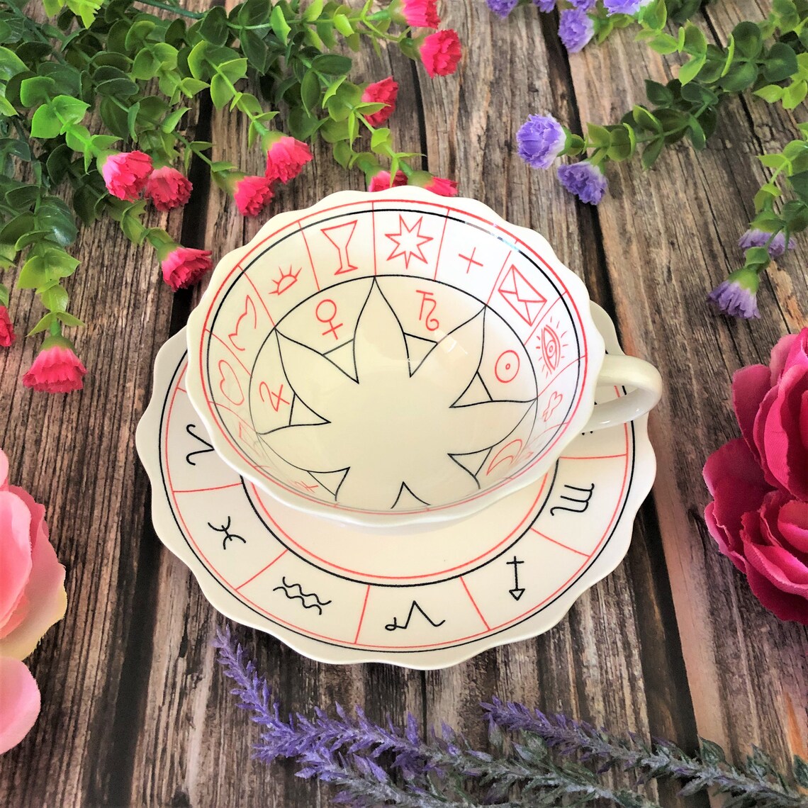 The Cup of Destiny Tea Leaf Reading Divination Fortune Etsy