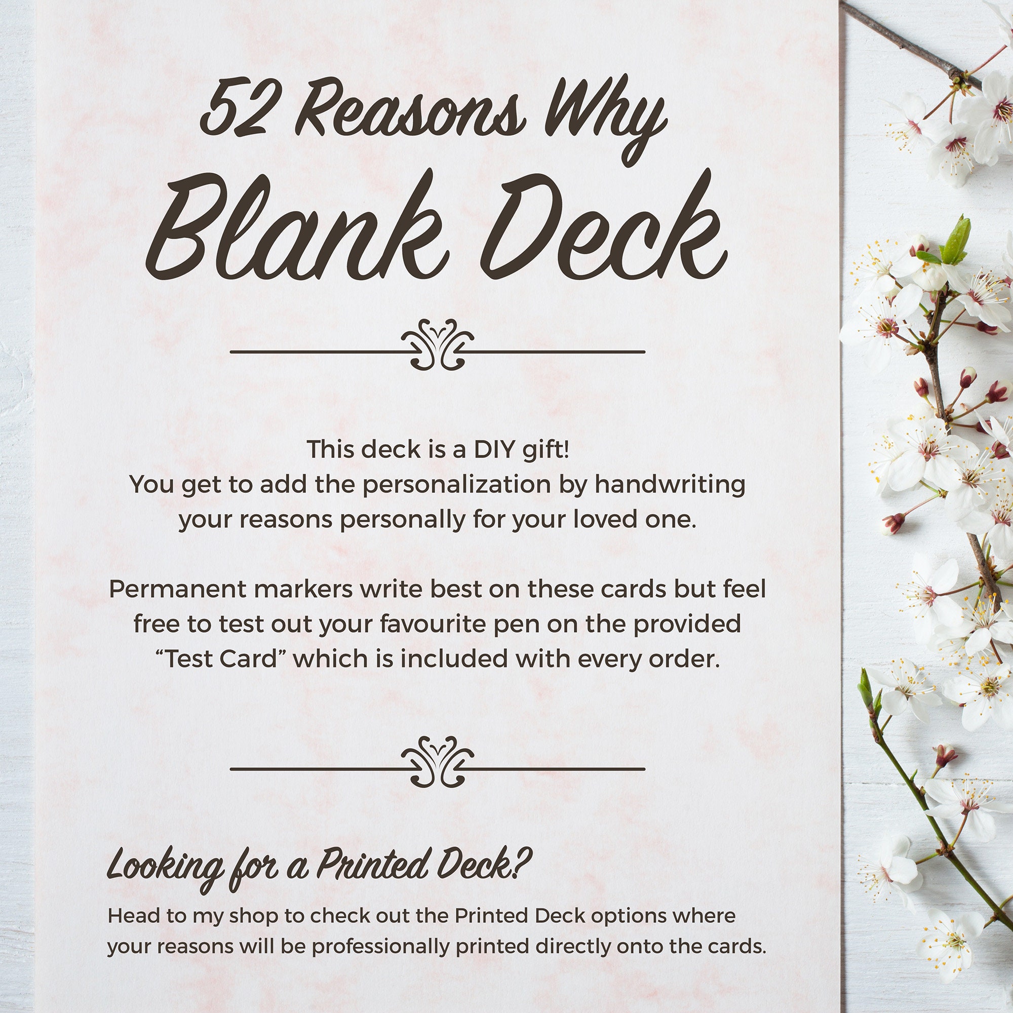 Halloween 52 Reasons Why I Love You Deck of Cards Blank - Etsy Canada