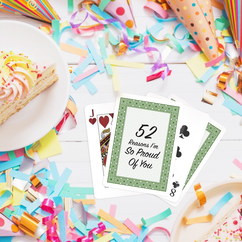 52 Reasons I M So Proud Of You Diy Personalized Gift Deck Of Cards Graduation Gift Blank Playing Cards We Re So Proud Of You Art Collectibles Paper Golden City Vn