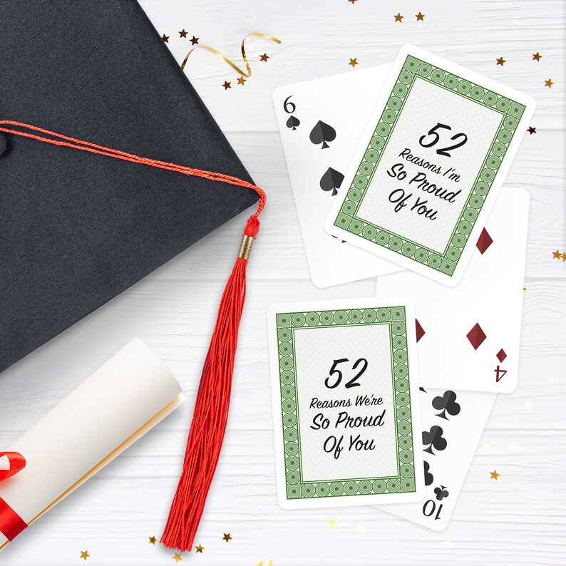 Graduation Gift We Re So Proud Of You 52 Reasons I M So Proud Of You Blank Playing Cards Diy Personalized Gift Deck Of Cards Paper Art Collectibles Deshpandefoundationindia Org