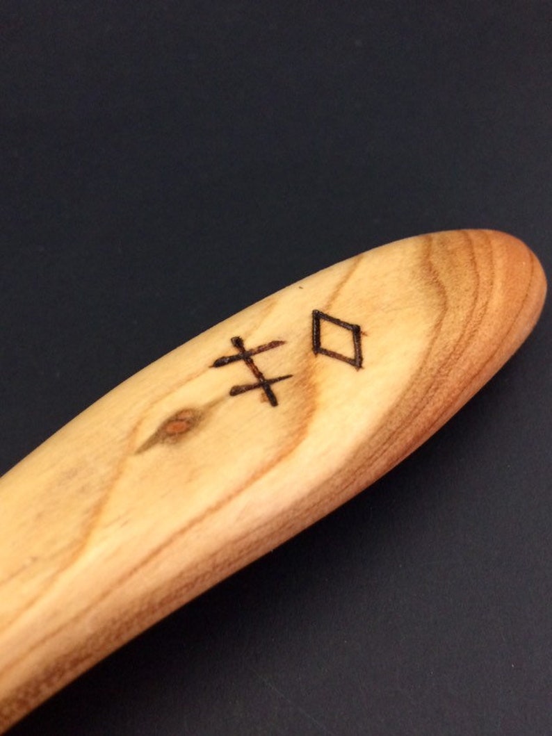 Hand Carved Wooden Serving Spoon Apricot Wood Serving Spoon Rustic Serving Spoon