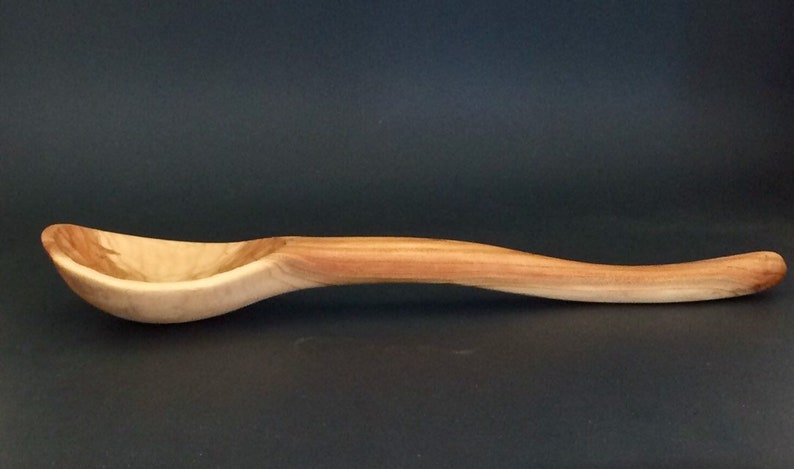 Hand Carved Wooden Serving Spoon Apricot Wood Serving Spoon Rustic Serving Spoon