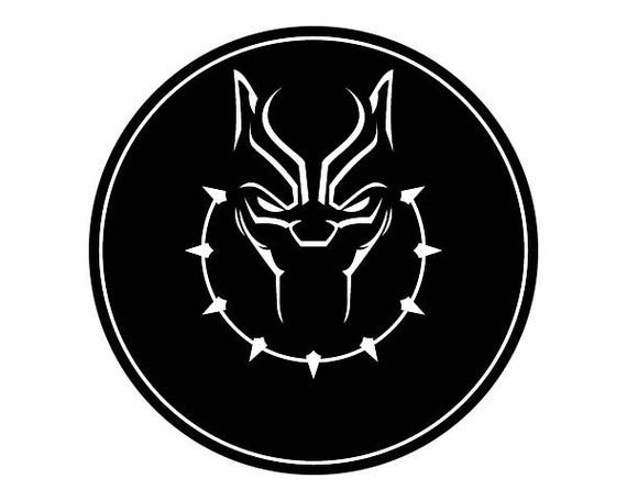 Round Logo Black Panther SVG Files Circle Black Panther | Etsy