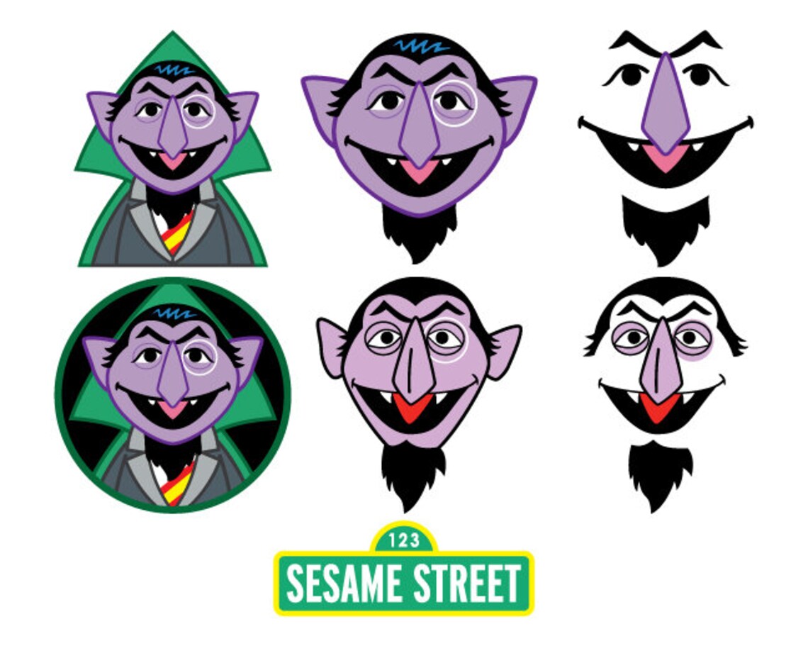 Count Dracula SVG Files Count Dracula Sesame Street DXF | Etsy