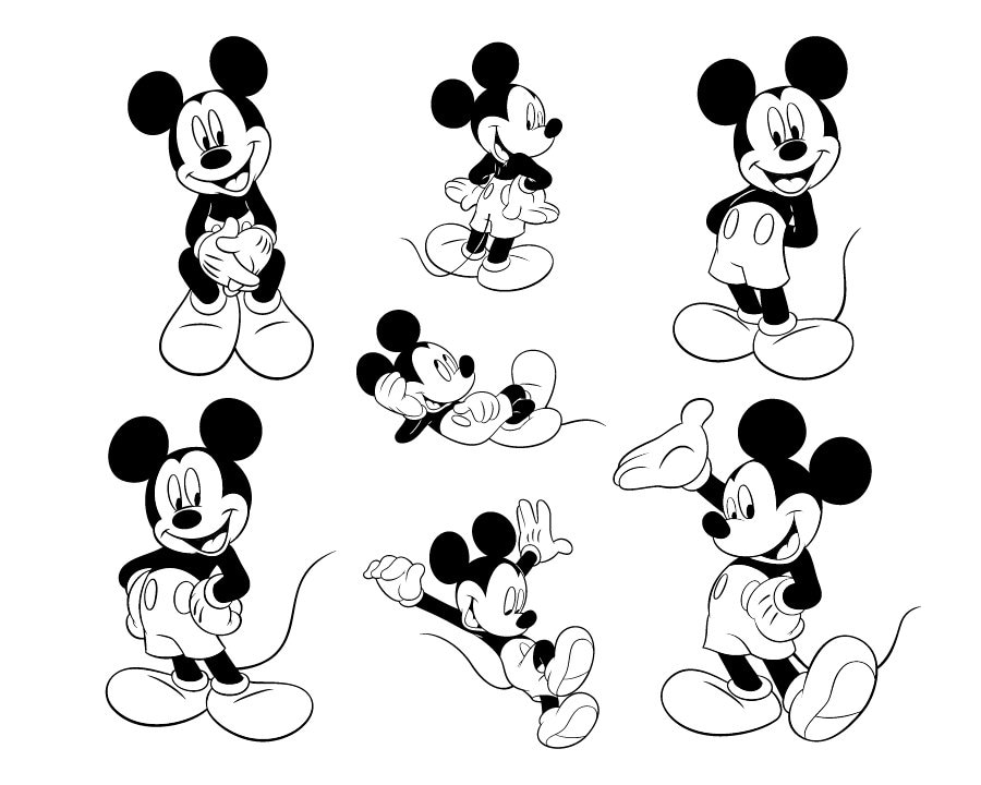 Mickey Mouse SVG Files Mickey Mouse Cutting Files Mickey ...