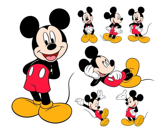 Download Mickey Mouse SVG Files Mickey Mouse Cutting Files Mickey | Etsy