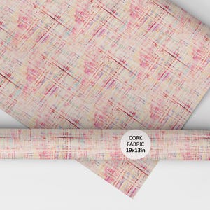 Lámina de corcho para tela con garabatos de crayón: 19 x 13 pulgadas, material de cuero sintético vegano de corcho natural blanco para coser bolsos, carteras, accesorios y manualidades