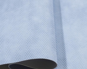 Chevron Blue Vegan Faux Leather Sheets for Crafting Bags, Hair Bows, and Furniture Upholstery Projects with Cricut 19x13in