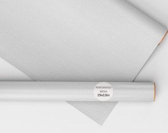 White Perforated Mesh Fabric Sheet - Craft Net for DIY Projects - Lightweight Fabric for Embroidery, Needlework and Crafting - 19x13in