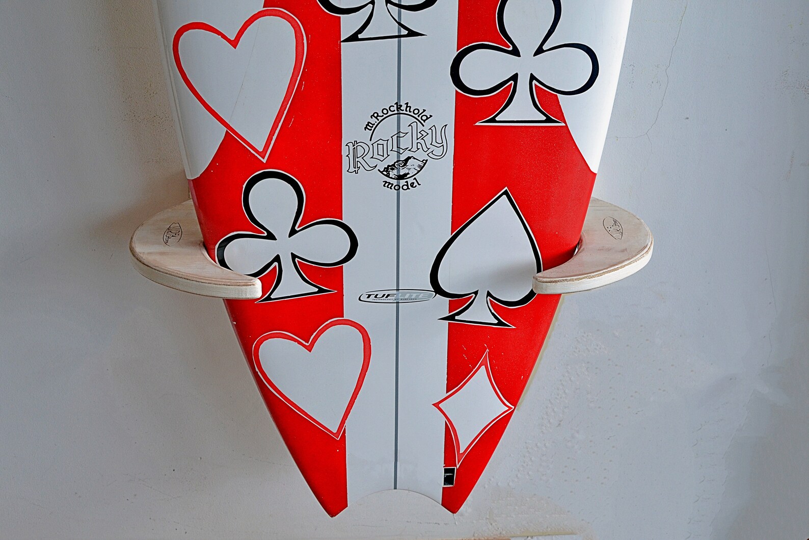 Steve's Rack Shack Surfboard Wall Mount Hooks - Made In USA, Birch Display Rack