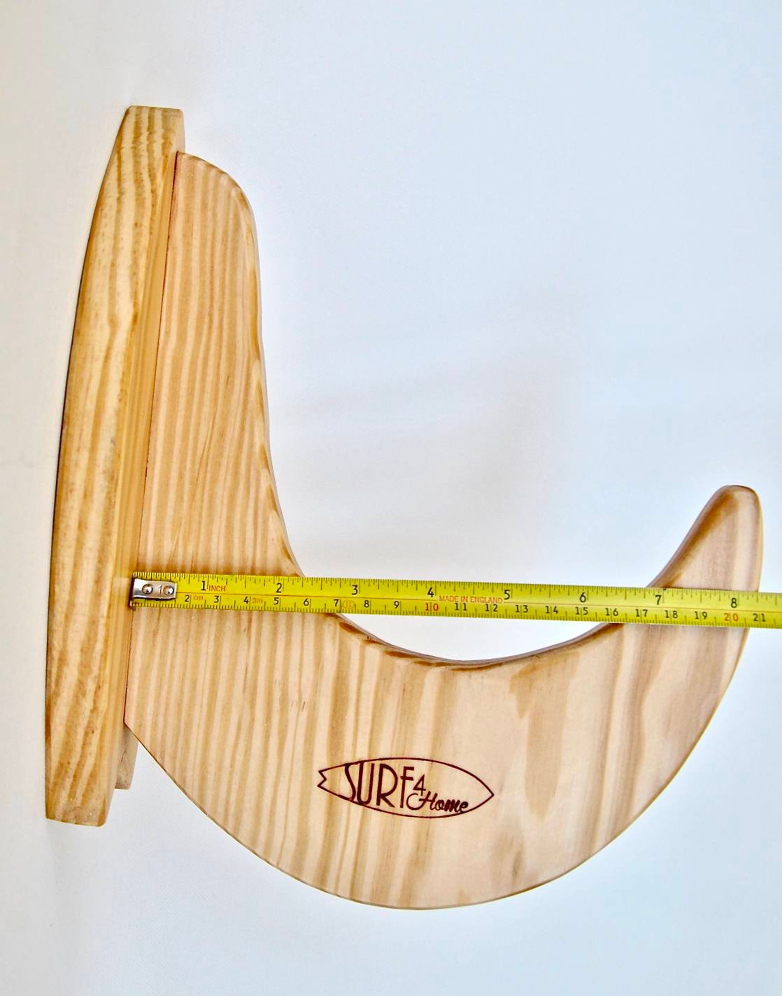 Steve's Rack Shack Surfboard Wall Mount Hooks - Made In USA, Birch Display Rack