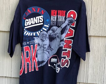 90s Deadstock New York Giants Logo 7 Vintage NFL T-shirt - All