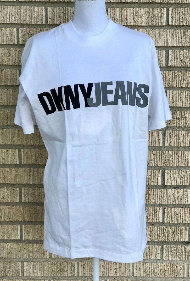 Rare 90s DKNY Jeans Spellout Shirt DKNY Spell Out White Etsy