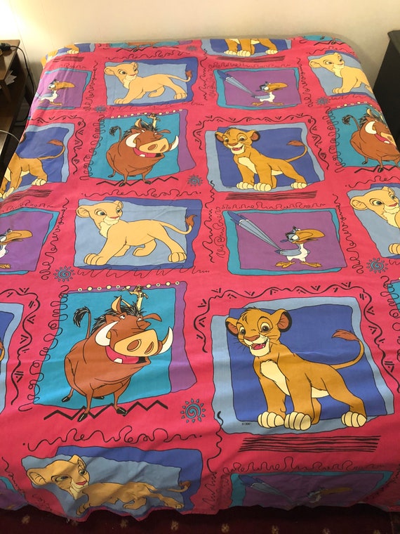 Vintage Disney Lion King Bedding 90s, Lion King Twin Bed Sheets