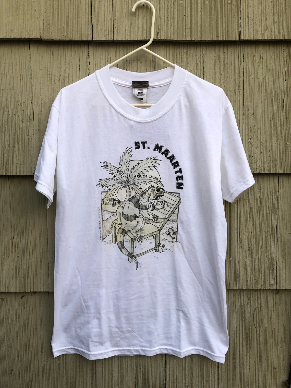 1990s Thumbs up Iguana Deadstock Vintage T-shirt St. Maarten - Etsy