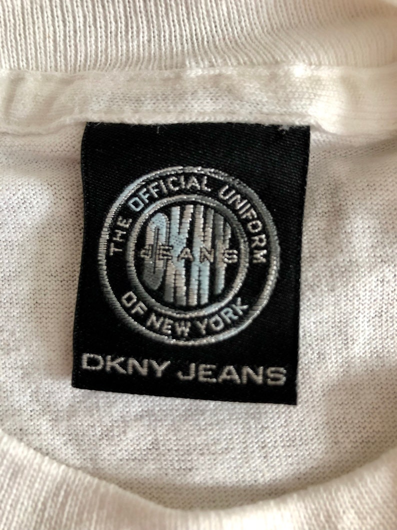 Rare 90s DKNY Jeans Spellout Shirt DKNY Spell Out White Etsy