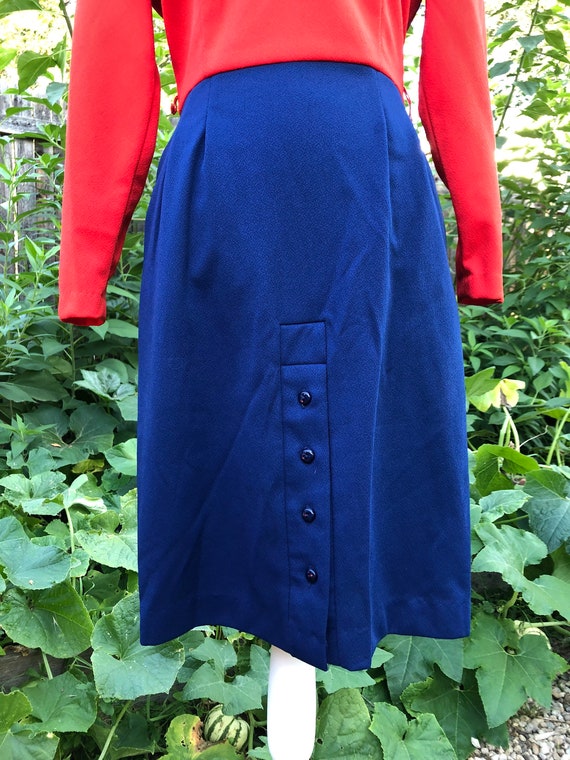 1950s Business Dress, Pencil Skirt, Long Sleeve, … - image 5