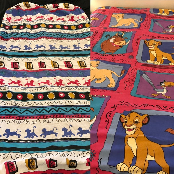 Vintage Disney Lion King Bedding 90s Twin Bed Set Vintage Disney Lion King Bedding 90s, Lion King Toddler Bedroom Set