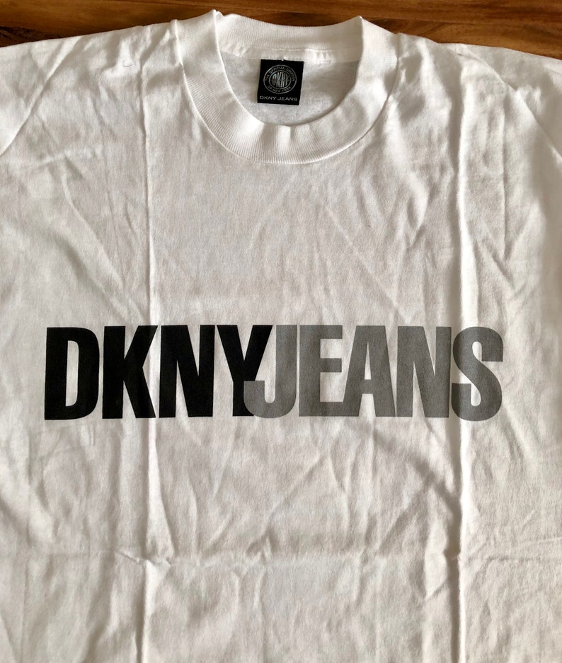 Rare 90s DKNY Jeans Spellout Shirt DKNY Spell Out White Etsy