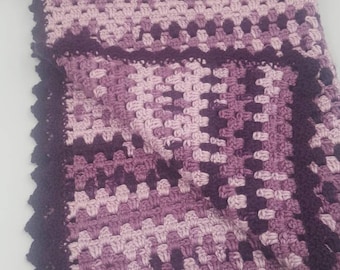 Crochet Baby Blanket Shades of Purple